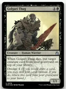 Golgari Thug #76 (Foil) (NM) Ravnica Remastered RVR Magic MTG - Image 1