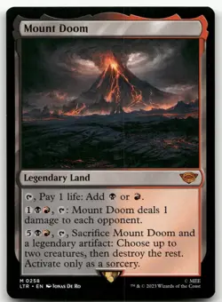 Mount Doom #258 (NM) Lord of the Rings LTR Magic MTG - Image 1