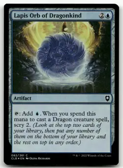 Lapis Orb of Dragonkind #82 (Foil) (NM) Baldur's Gate CLB Magic MTG - Image 1