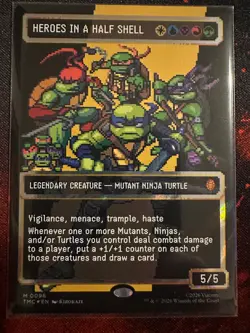 MTG Heroes in a Half Shell #0096 Borderless Surge Foil M Pixel Art TMNT NM - Image 1