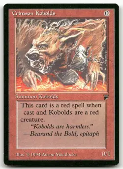Crimson Kobolds (NM) Legends LEG Magic MTG - Image 1