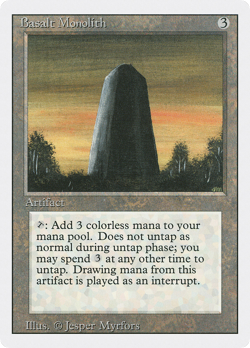 Basalt Monolith (MP) Revised Edition 3ED Magic MTG - Image 1