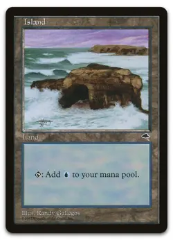 Island (Crashing Waves) #336 (NM) Tempest TMP Magic MTG - Image 1