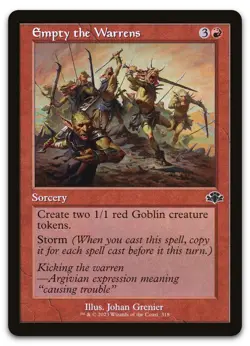 Empty the Warrens (Retro Frame) #318 (NM) Dominaria Remastered DMR Magic MTG - Image 1