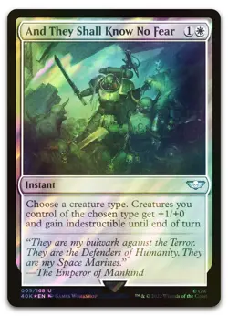 And They Shall Know No Fear (Surge Foil) #9 (NM) Warhammer 40,000 40K Magic MTG - Image 1