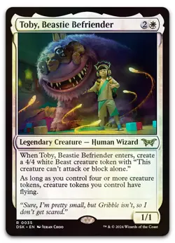 Toby, Beastie Befriender #35 (Foil) (NM) Duskmourn DSK Magic MTG - Image 1