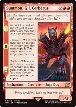 SUMMON: G.F. CERBERUS mtg NM-M Final Fantasy 1 Rare - Image 1