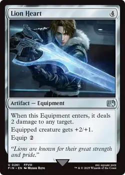 LION HEART x4 mtg NM-M Final Fantasy 4 Unc - Image 1