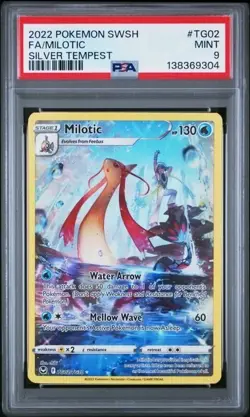 MILOTIC TG02/TG30 PSA 9 • 2022 Pokemon SWSH FA Silver Tempest Full Art Card MINT - Image 1