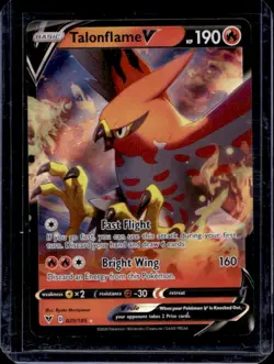 2020 Pokemon SWSH Vivid Voltage Talonflame V #029/185 - Image 1