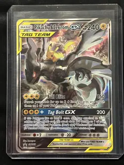 Pokemon Pikachu & Zekrom GX Tag Team TCG Card Black Star Promo - Image 3