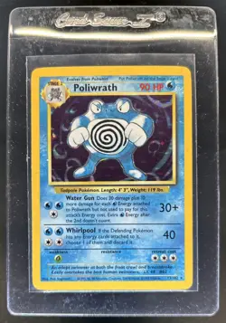 1999 Pokemon Unlimited Poliwrath Rare Holo #13/102 - Image 1