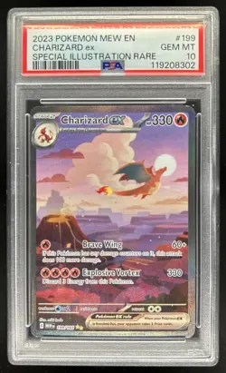 2023 Pokemon SV 151 Charizard ex #199/165 PSA 10 GEM MINT - Image 1