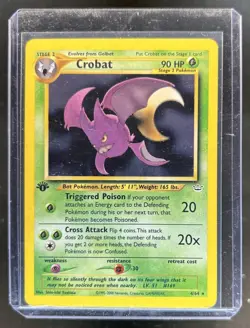 2001 Pokemon Neo Revelation 1st Edition Crobat Holo #4/64 - Image 1