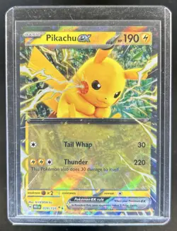 2025 Pokemon Prismatic Evolutions Pikachu ex Double Rare #028/131 - Image 1