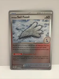Pokemon Antique Sail Fossil 069/088 Reverse Holo Perfect Order NM - Image 1