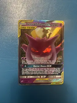 Pokemon TCG Gengar & Mimikyu GX Holo Ultra Rare Card 53/181 Tag Team - Image 1