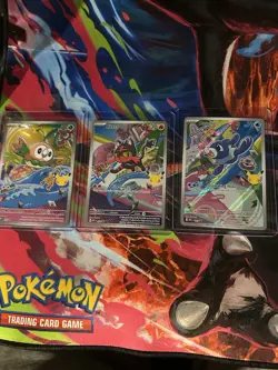 Pokemon First Partner Illustration Collection Alola Rowlet, Litten, Popplio - Image 2