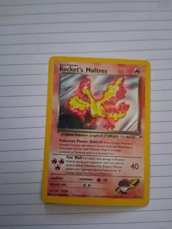 🔥 Pokemon Rocket's Moltres 12/132 – Gym Heroes – Holo – English - Image 2
