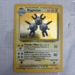 Magneton Holo Rare 1999 9/102 Base Set Unlimited Pokemon TCG LP - Image 1