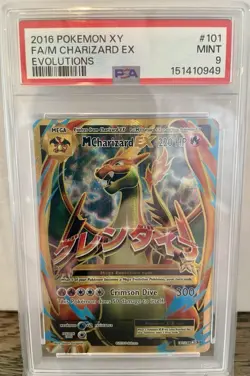 PSA 9 MINT M Charizard EX Evolutions Full Art Holo 2016 Pokemon XY 101/108 - Image 1