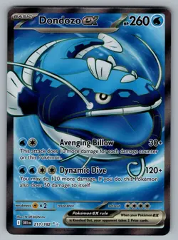 Dondozo ex Ultra Rare SV10: Destined Rivals 211/182 Pokemon NM - Image 1