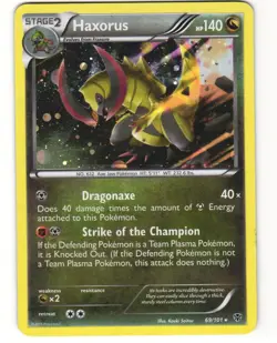 Haxorus Holo Pokemon TCG Plasma Blast 69/101 LP - Image 1