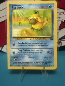 Psyduck Pokemon Fossil Common Regular 53/62 English - Image 1