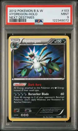 2012 POKEMON B&W NEXT DESTINIES #103 HYDREIGON-HOLO PSA 9 - Image 1