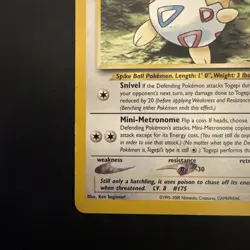 Pokemon Vintage WoTC Black Star Promo Togepi #30 Wizards Of The Coast 2001 - Image 5