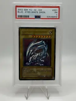 2002 Yu-Gi-Oh! Starter Deck: Kaiba SDK-001 Blue-Eyes White Dragon PSA 1 - Image 1
