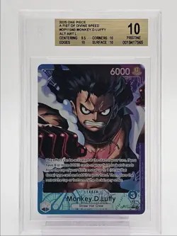 MONKEY.D.LUFFY 2025 ONE PIECE FIST OF DIVINE ALT LEADER C #040 BGS 10 Q1404 - Image 1