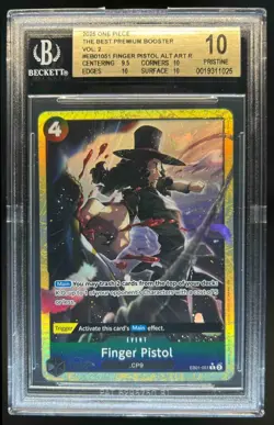 2025 One Piece Finger Pistol Promo Alt Art #EB01-051 BGS 10 Pristine - Image 1