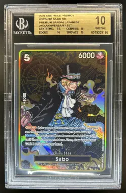 2025 One Piece Premium Japanese 2nd Anniversary Set Sabo #OP04-083 BGS 10 - Image 1