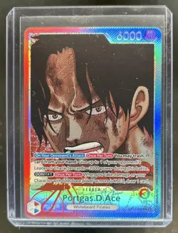 2025 One Piece Carrying On His Will Portgas D Ace Alt Art #OP13-002 - Image 1