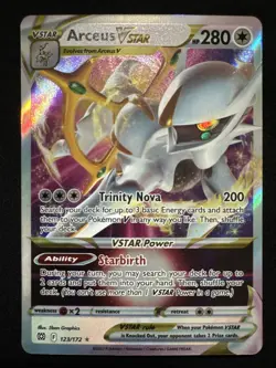 Pokemon TCG Arceus Vstar 123/172 Premium Collection Metal Promo Card - Image 1