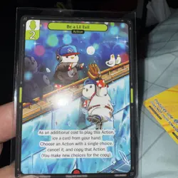 Vibes TCG Be A Lil Evil 2025 National NSCC Promo Pudgy Penguins Mantel Card - Image 1