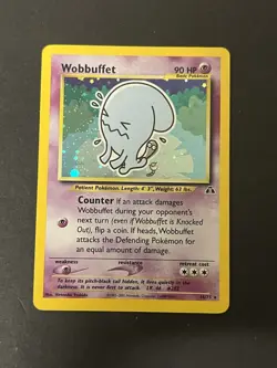 Wobbuffet 16/75 Holo Rare Neo Discovery Pokemon Card WOTC Unlimited LP TCG - Image 1
