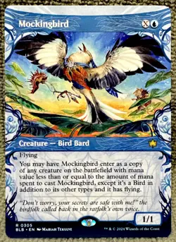 MTG Mockingbird 305 Showcase BLOOMBURROW Regular Rare Magic The Gathering Card - Image 1