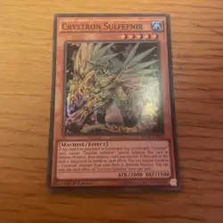 RATE-EN021 Crystron Sulfefnir Super Rare 1st Edition Mint YuGiOh Card - Image 1