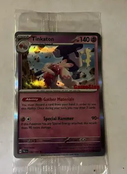Pokemon TCG Tinkaton Paldea Evolved Holo Card 105/193 GameStop Promo, Sealed - Image 1