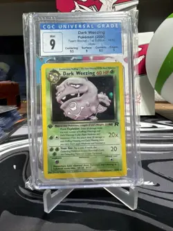Dark Weezing Team Rocket 1st Edition 14/82 Holo Pokemon Card.. MINT 9 - Image 1