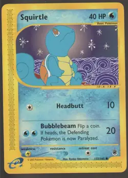Pokemon Card - Squirtle Expedition Base Set 132/165 - Image 1
