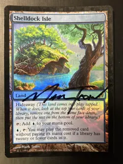 FOIL Shelldock Isle | MtG Magic Lorwyn | English | Lightly Played (LP) SIGNED - Image 1