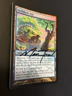 FOIL Shelldock Isle | MtG Magic Lorwyn | English | Lightly Played (LP) SIGNED - Image 2