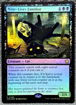 Magic The Gathering Nine-Lives Familiar #66 Foil Showcase Foundations - Image 1