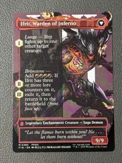 Clive Ifrit's Dominant Borderless Showcase Final Fantasy MTG FIN #385 Non-Foil - Image 2