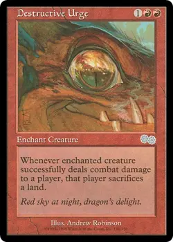 DESTRUCTIVE URGE x1 mtg NM Urza's Saga 1 Unc - Image 1