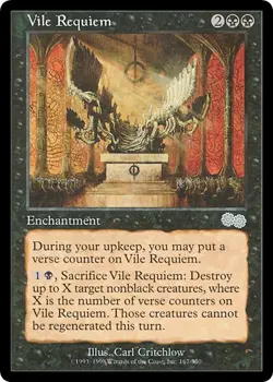 VILE REQUIEM x1 mtg NM Urza's Saga 1 Unc - Image 1