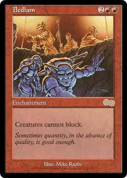 BEDLAM x1 mtg NM Urza's Saga 1 Rare - Image 1